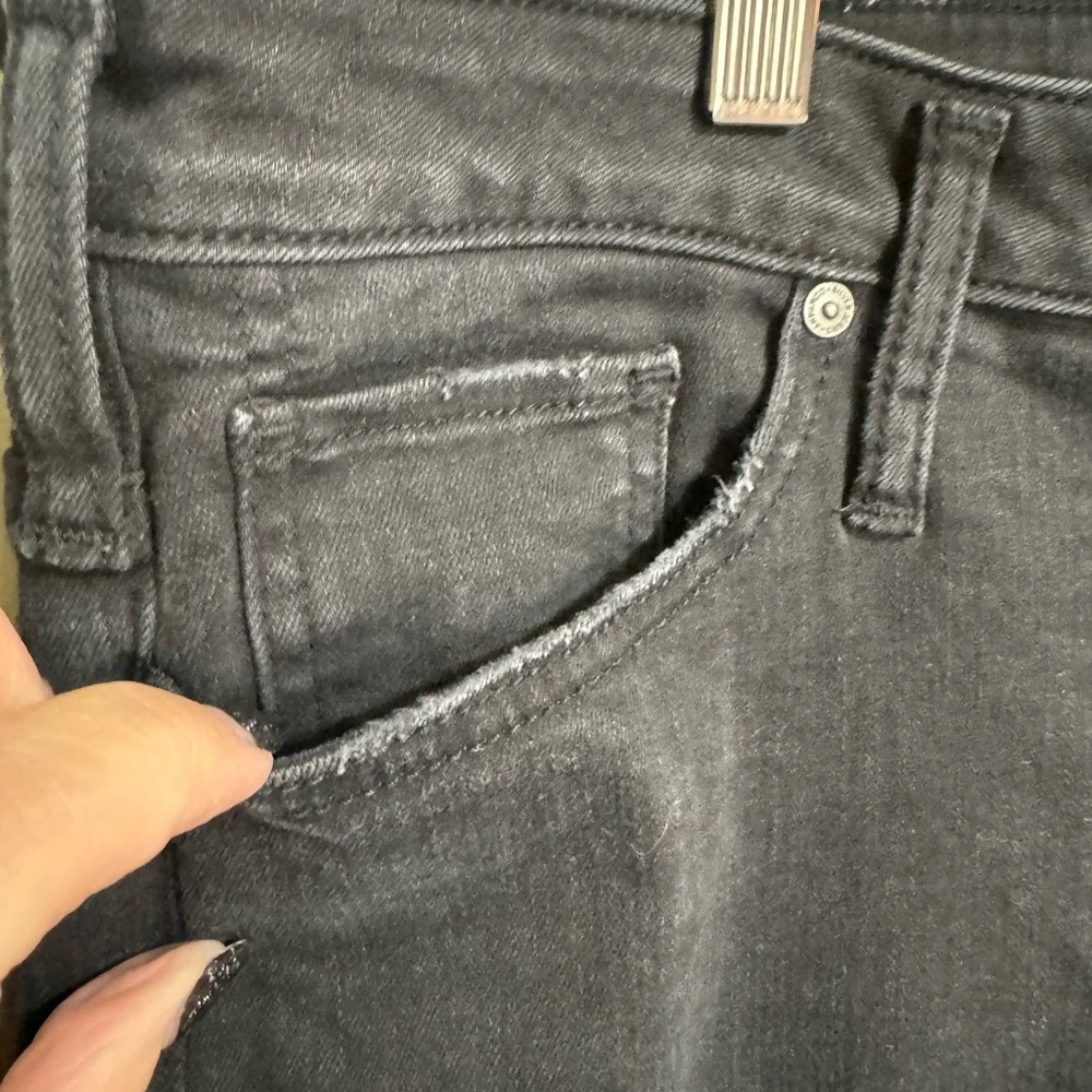 Silver Black Denim Jeans, Size 30‎